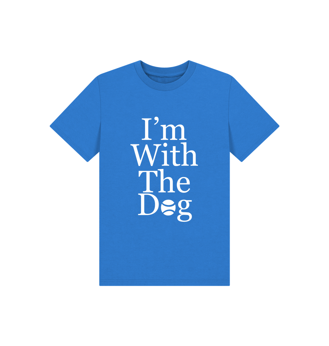 Bright Blue Children's I'm With The Dog T-shirt