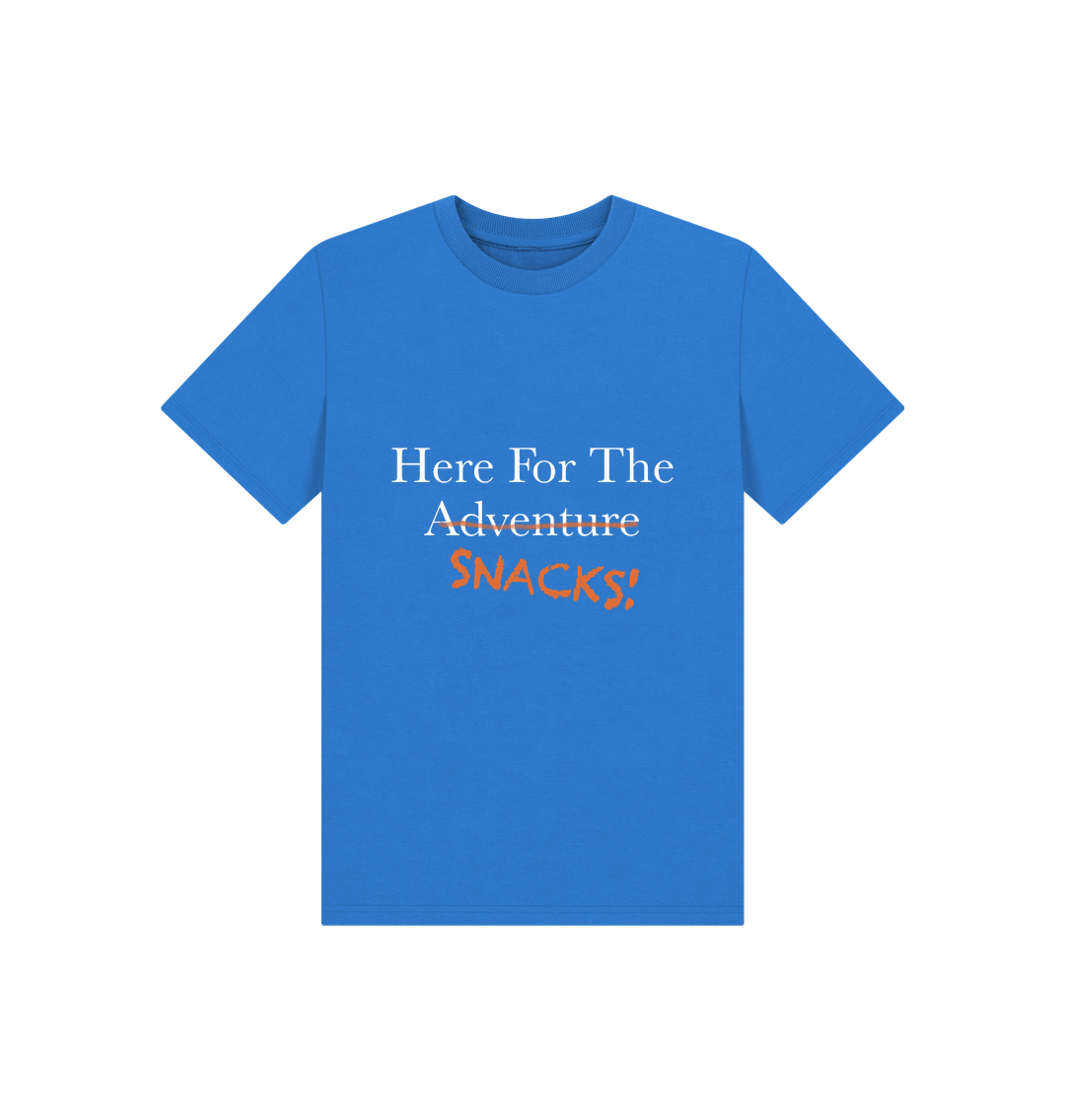 Bright Blue Children's Here For The Snacks T-shirt