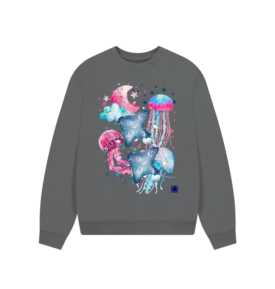Slate Grey Printed Sweater
