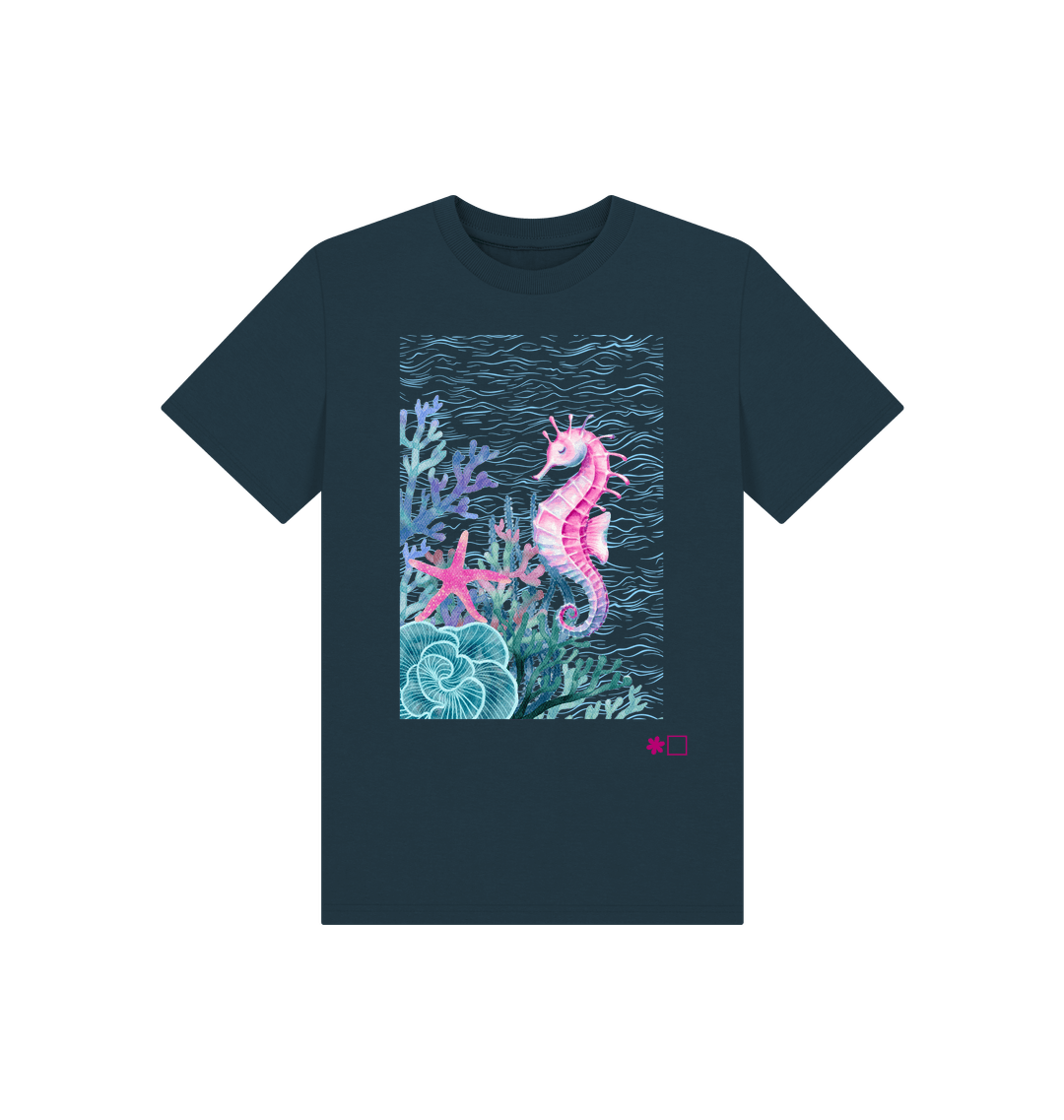 Denim Blue Printed Kids T-Shirt