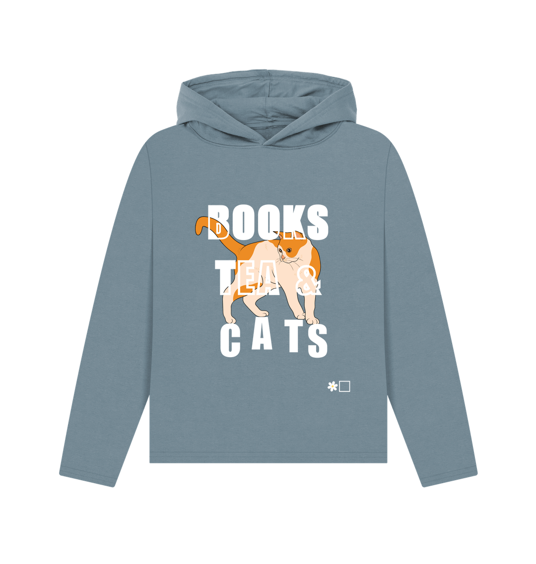 Stone Blue Printed Hoody
