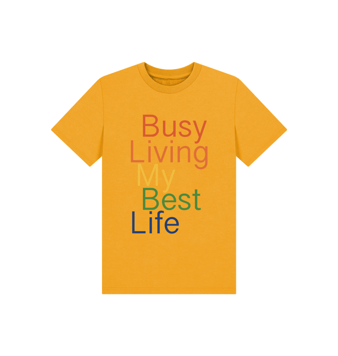 Mustard Children's Busy Living My Best Life T-shirt