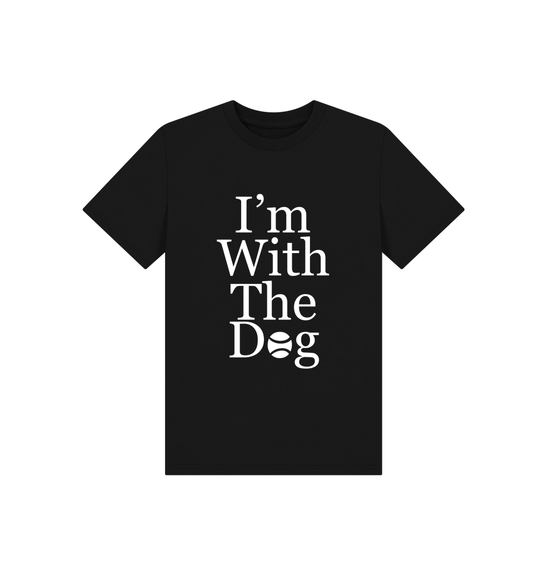 Black Children's I'm With The Dog T-shirt