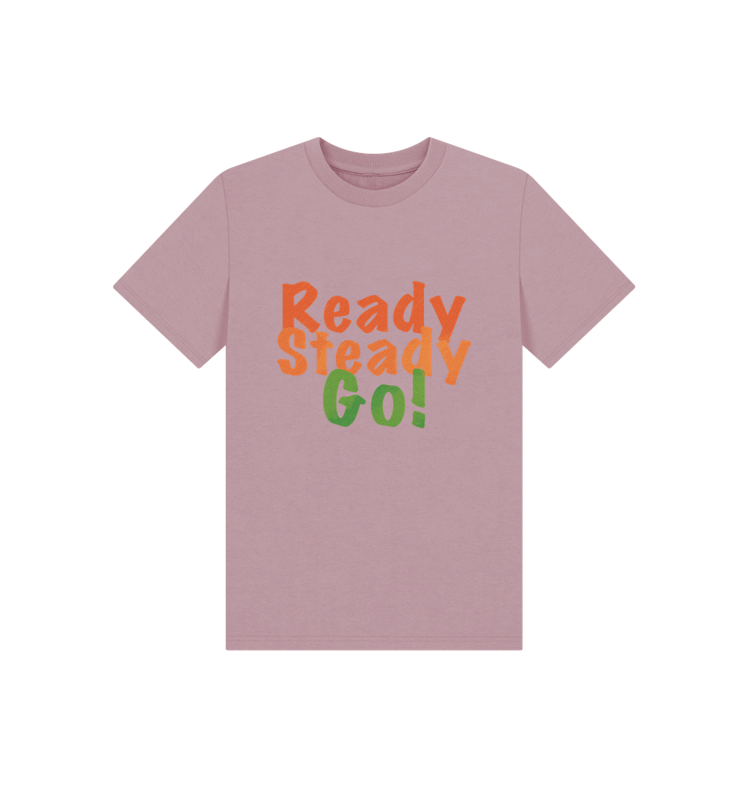 Mauve Children's Ready Steady Go T-shirt
