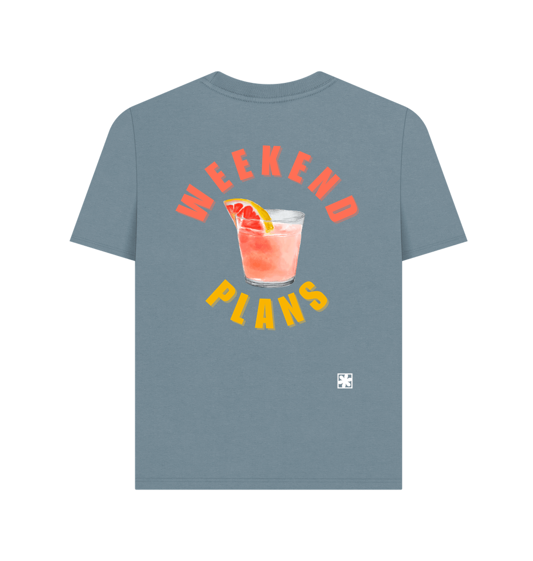 Stone Blue Printed T-shirt
