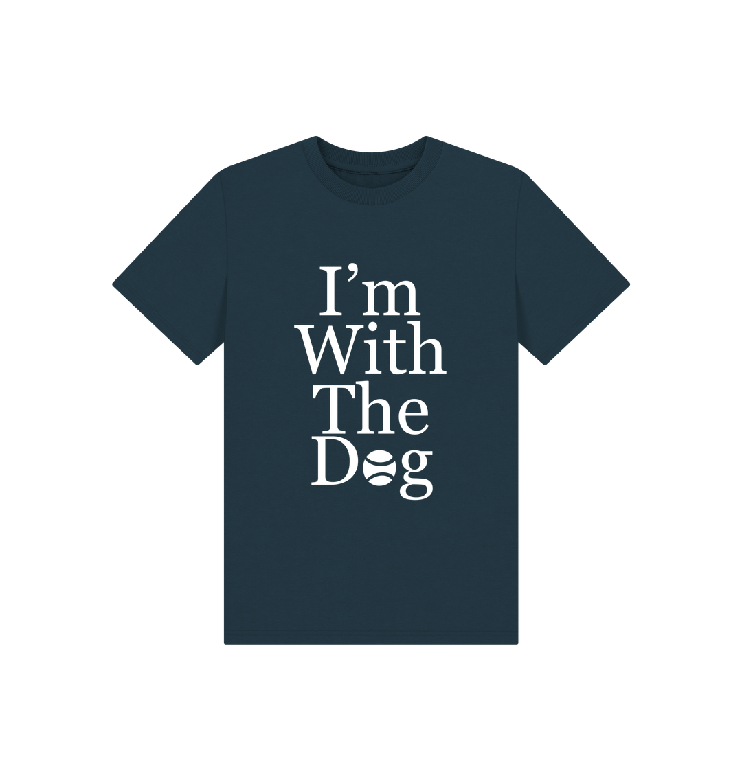 Denim Blue Children's I'm With The Dog T-shirt