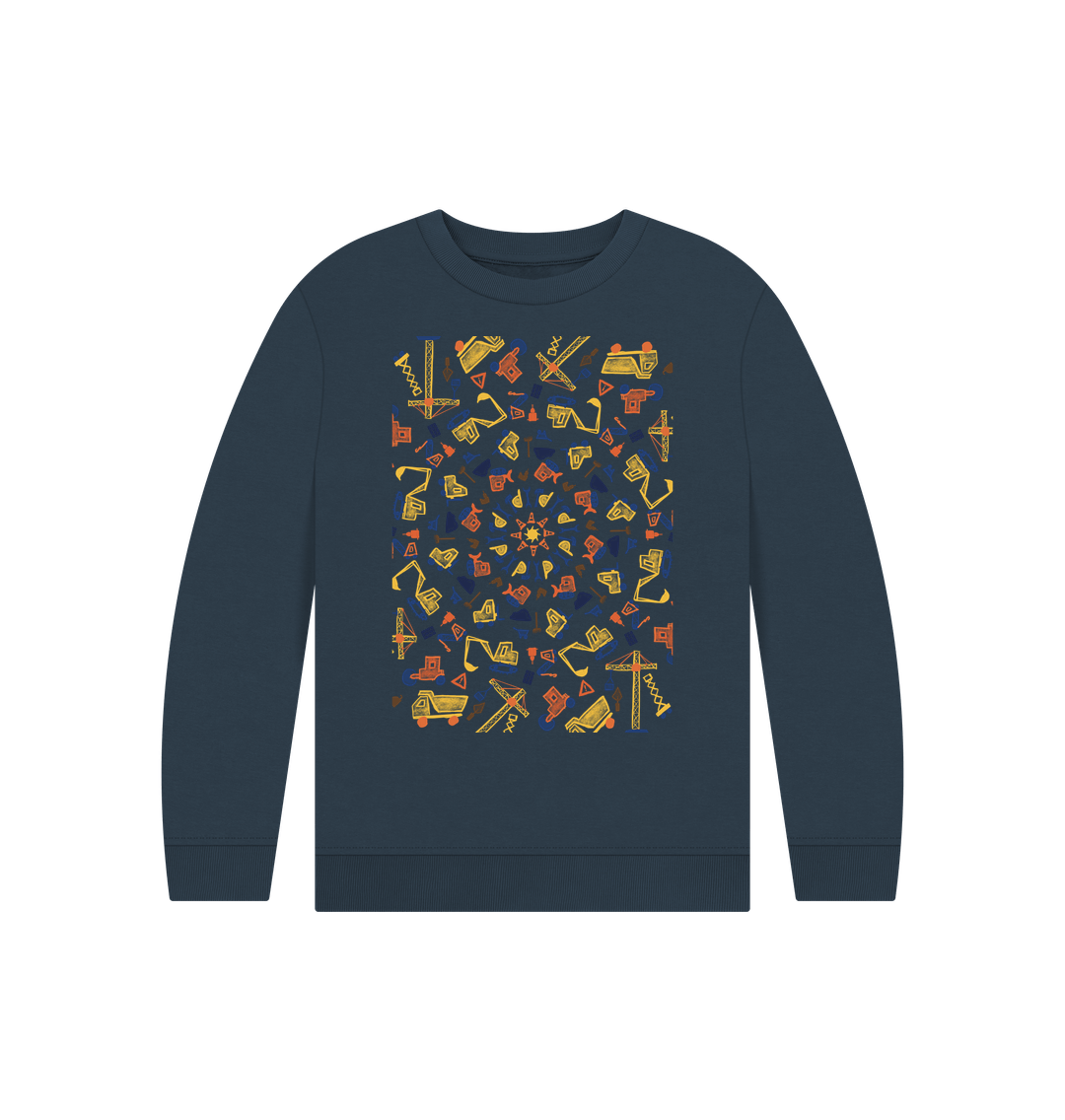 Navy Blue Children's Construction Jumper
