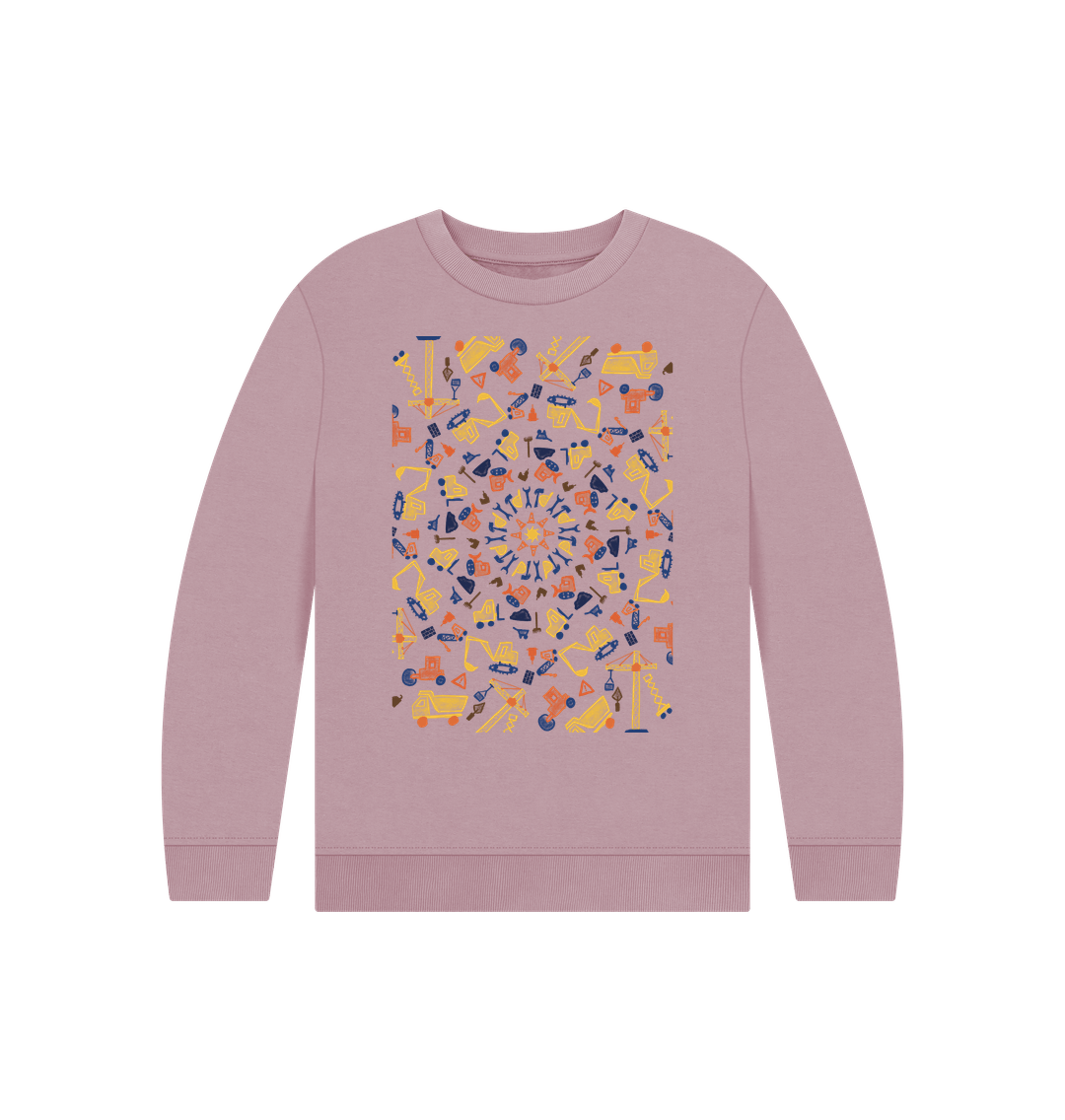 Mauve Printed Kids Jumper