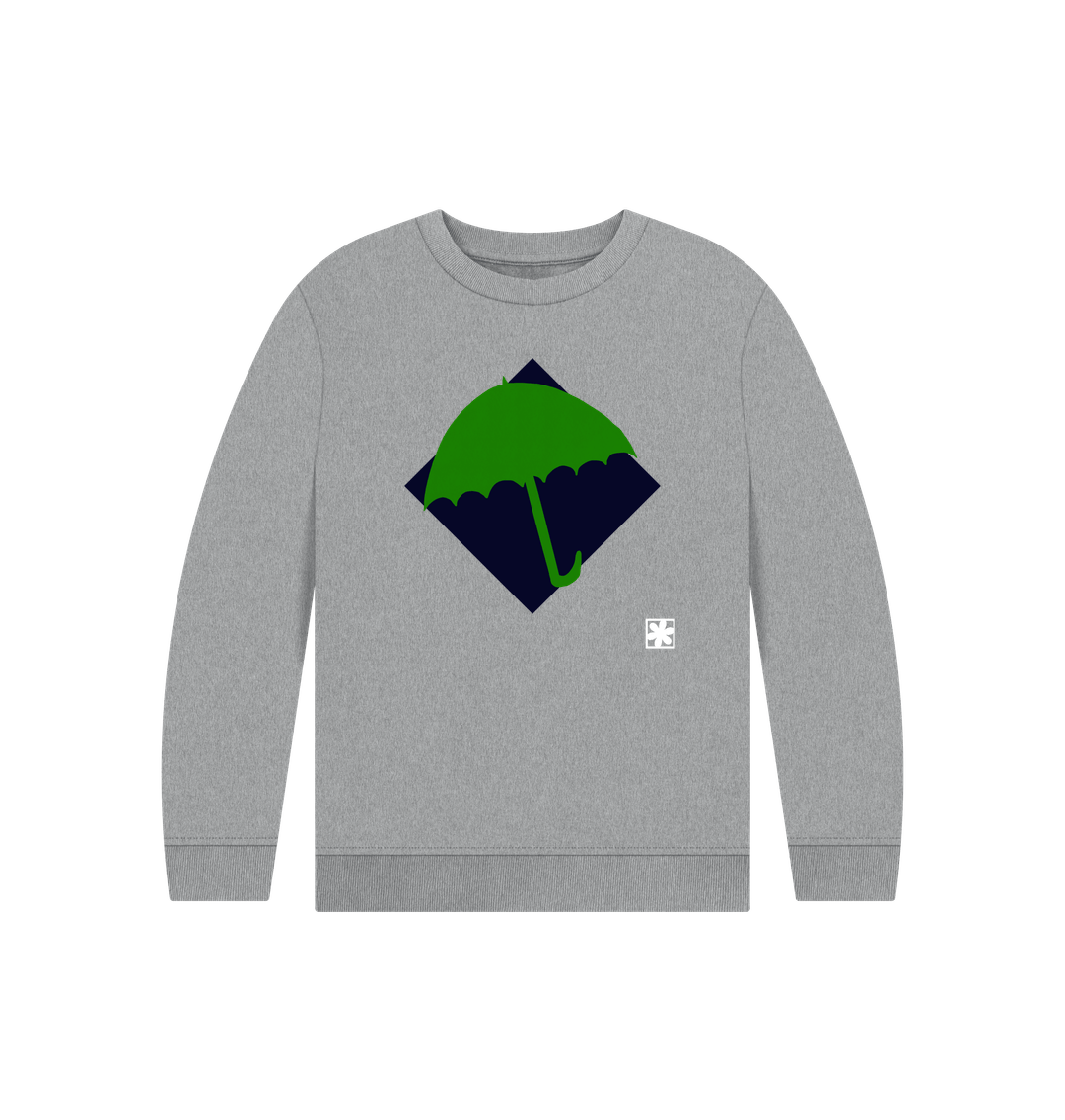 Athletic Grey Printed Kids Jumper