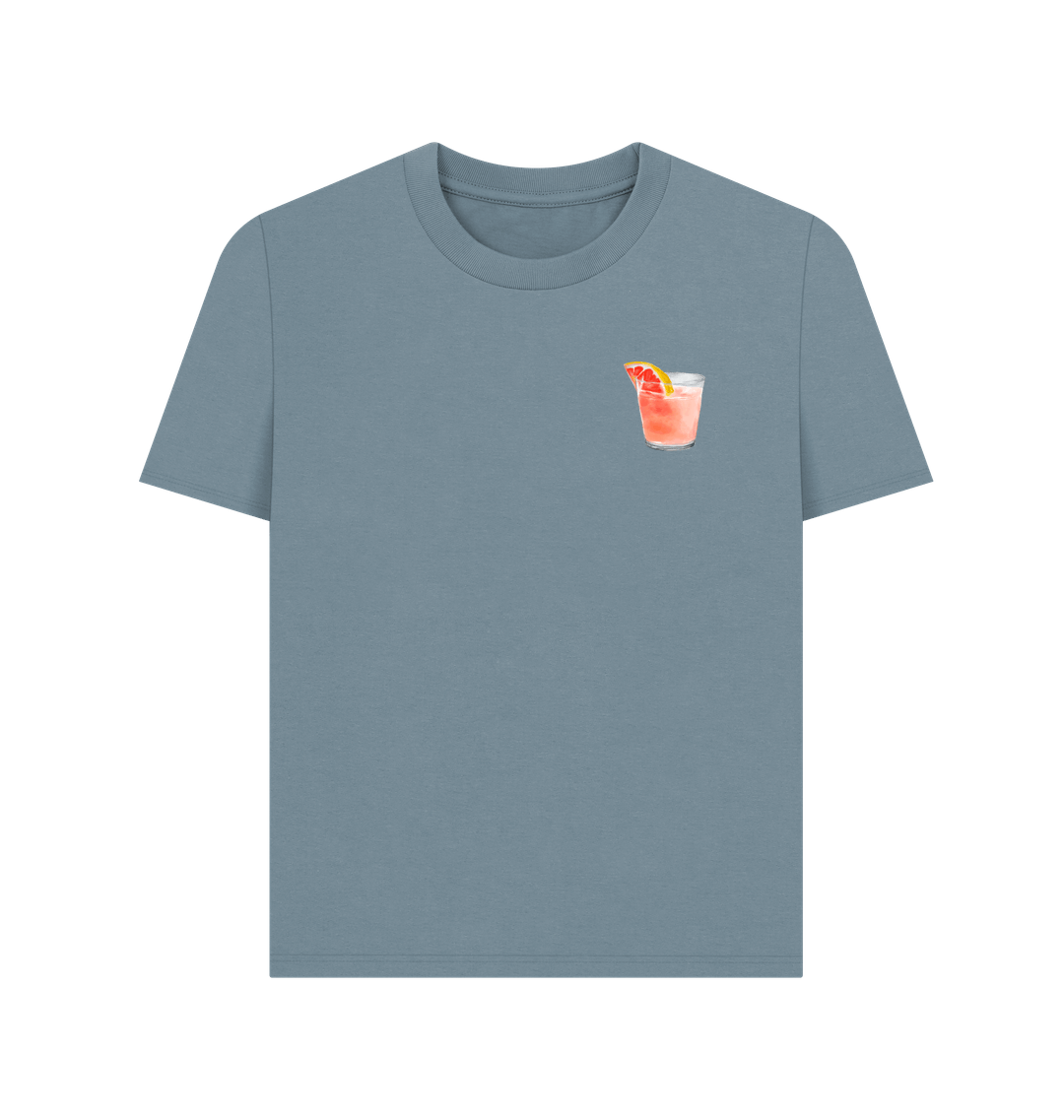 Stone Blue Printed T-shirt