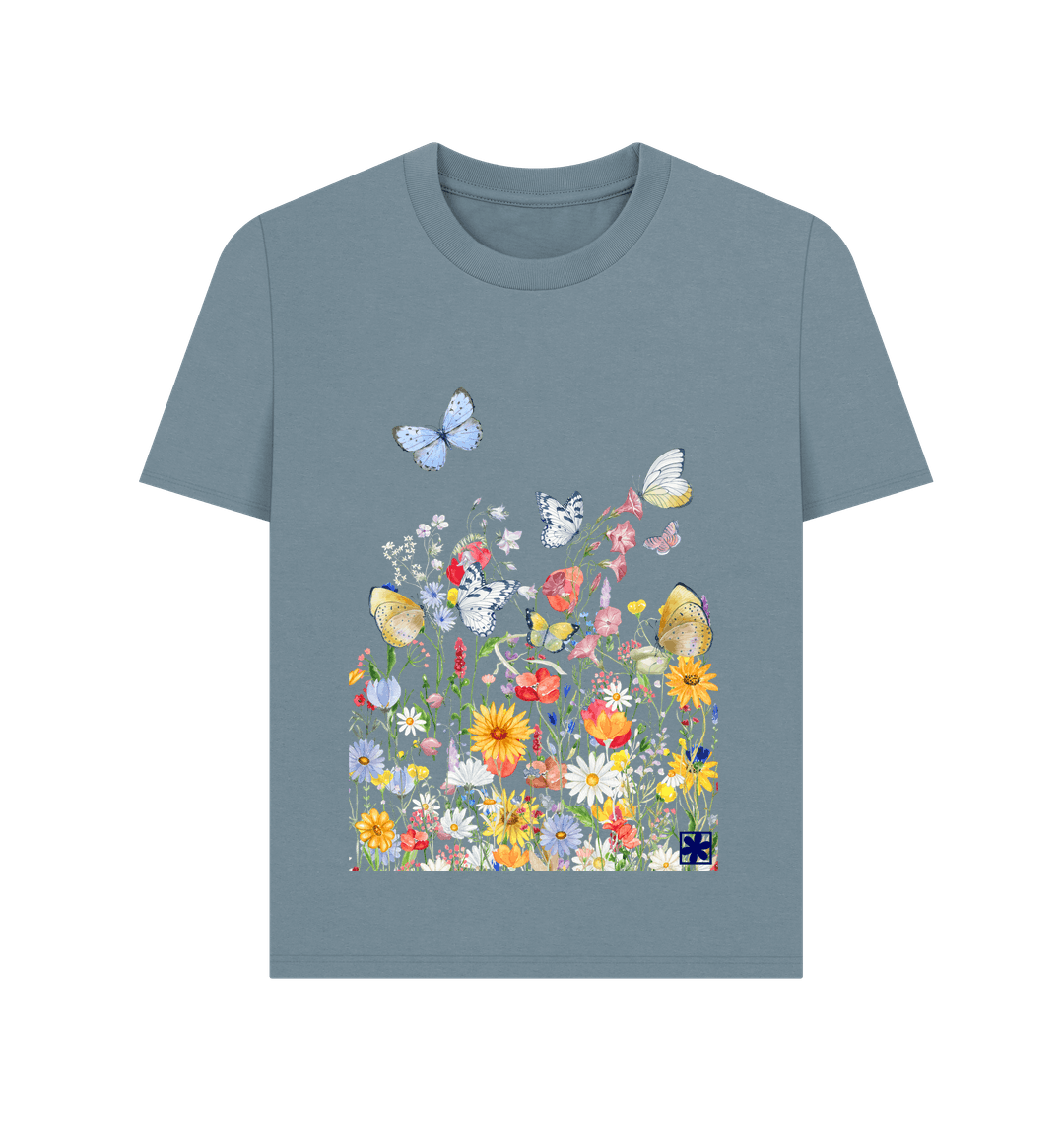 Stone Blue Printed T-shirt
