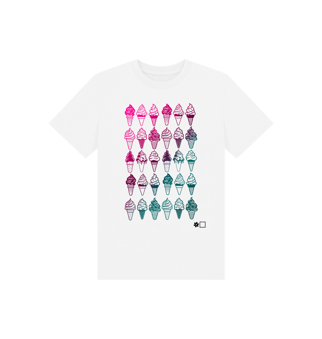 White Printed Kids T-Shirt