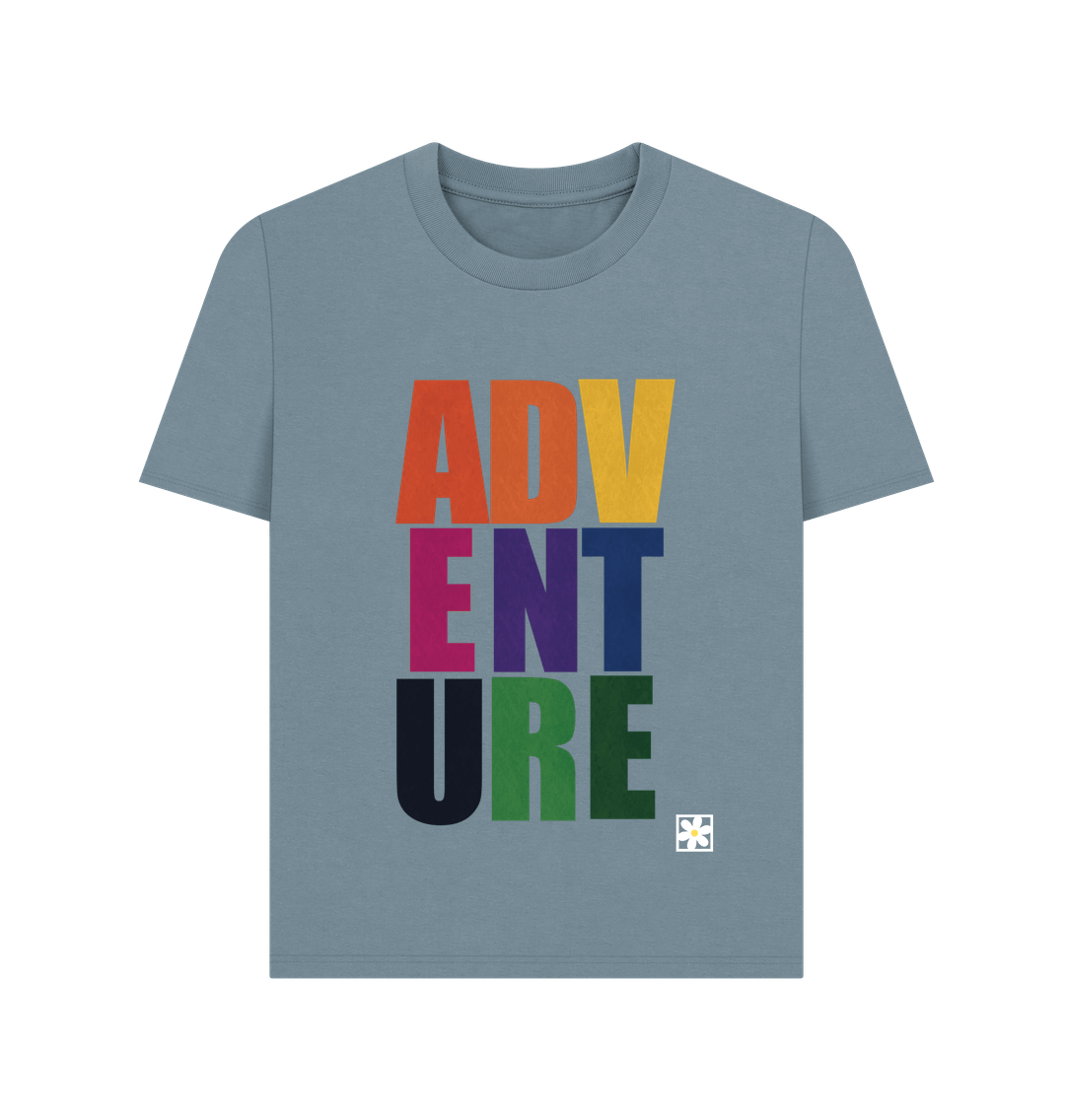 Stone Blue Printed T-shirt