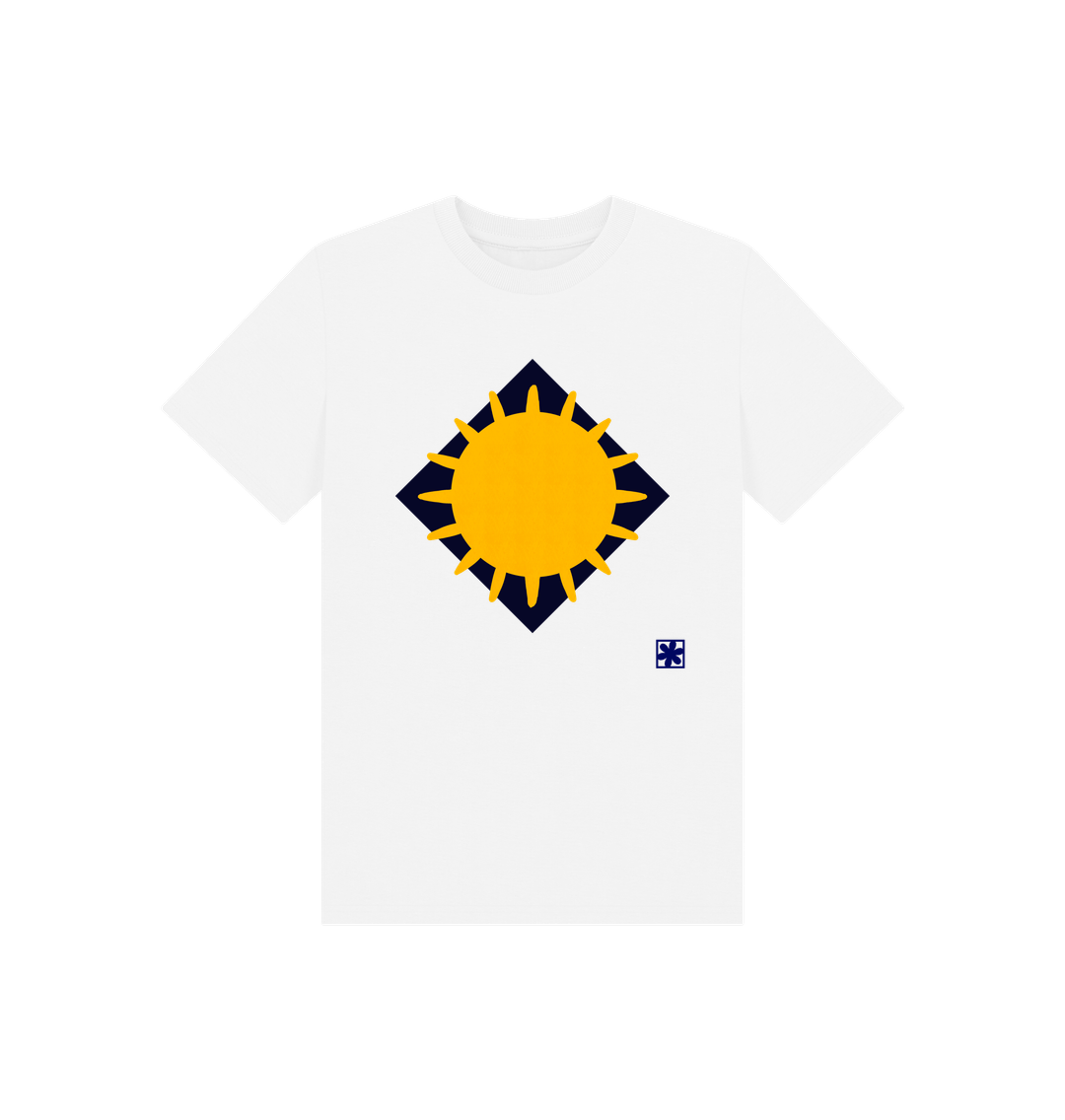 White Printed Kids T-Shirt