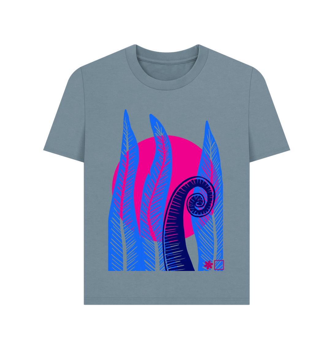 Stone Blue Printed T-shirt
