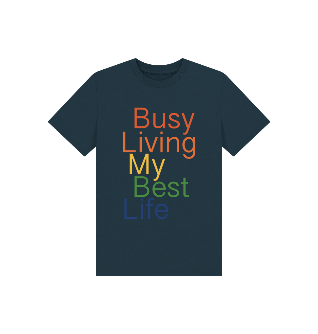Denim Blue Children's Busy Living My Best Life T-shirt