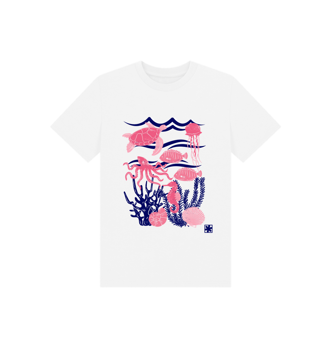 White Printed Kids T-Shirt