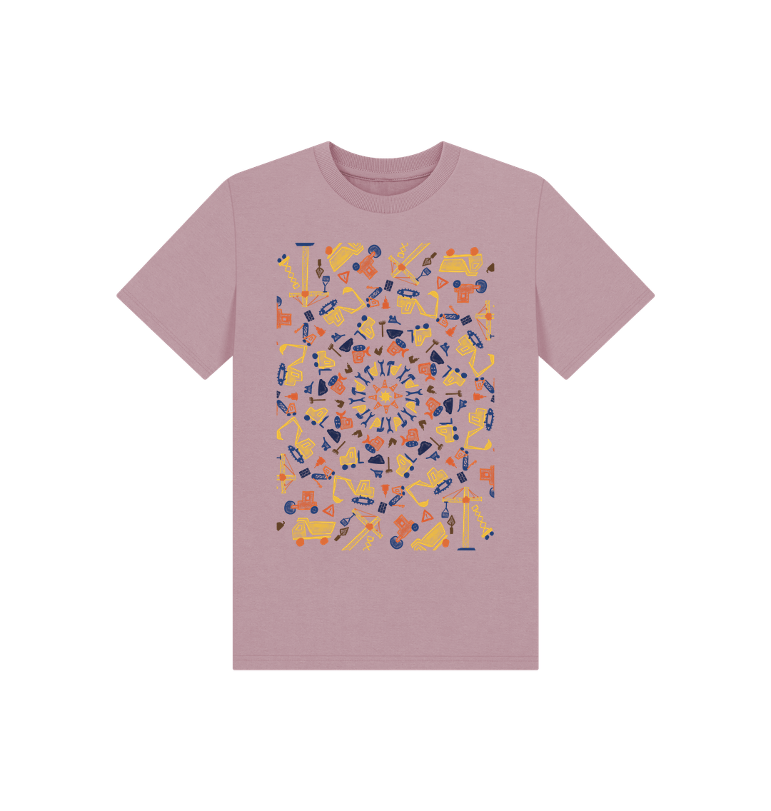 Mauve Children's Construction T-shirt