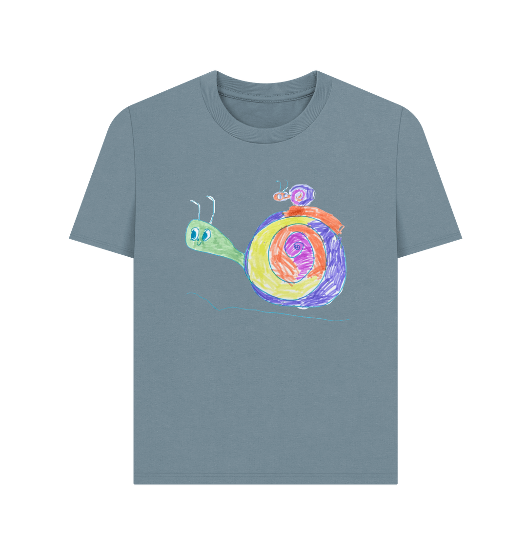 Stone Blue Printed T-shirt