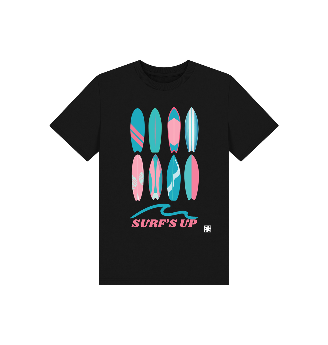 Black Printed Kids T-Shirt