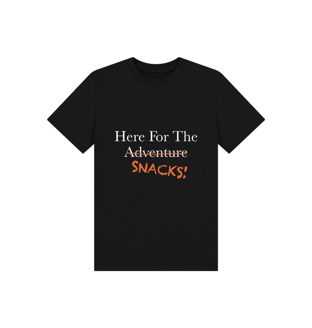 Black Children's Here For The Snacks T-shirt