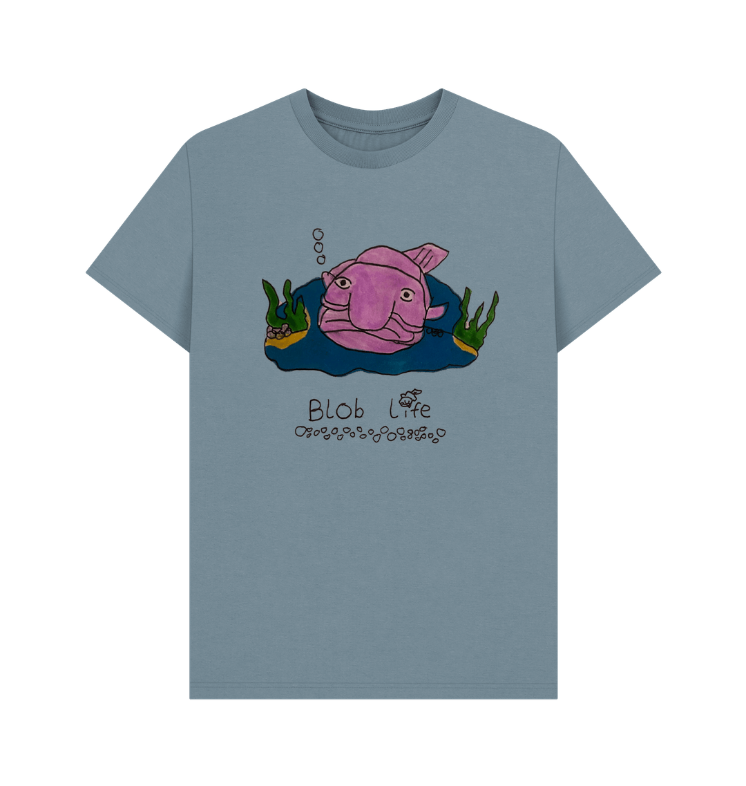 Stone Blue Printed T-shirt