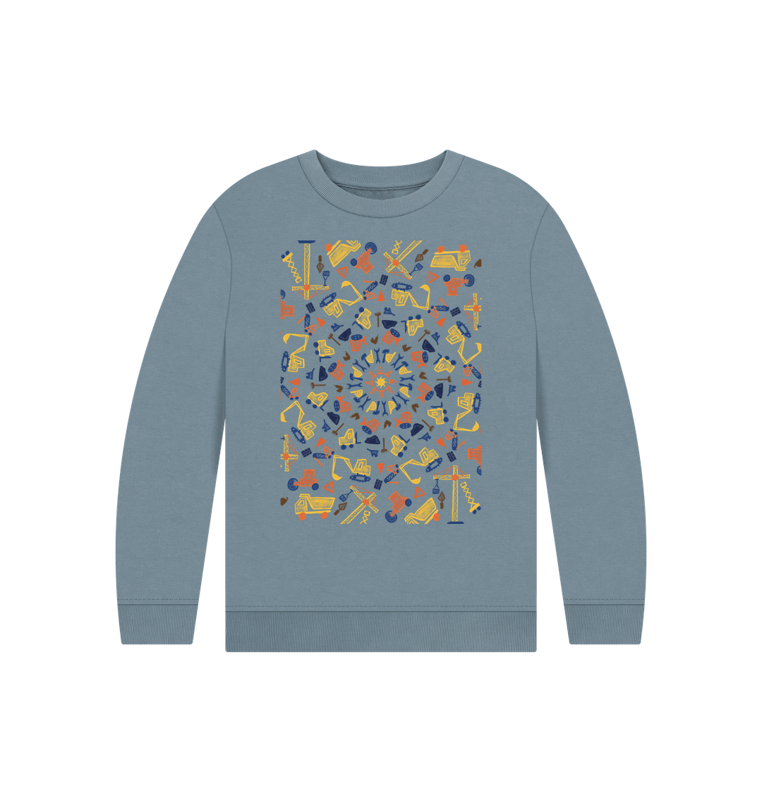 Stone Blue Children's Construction Jumper