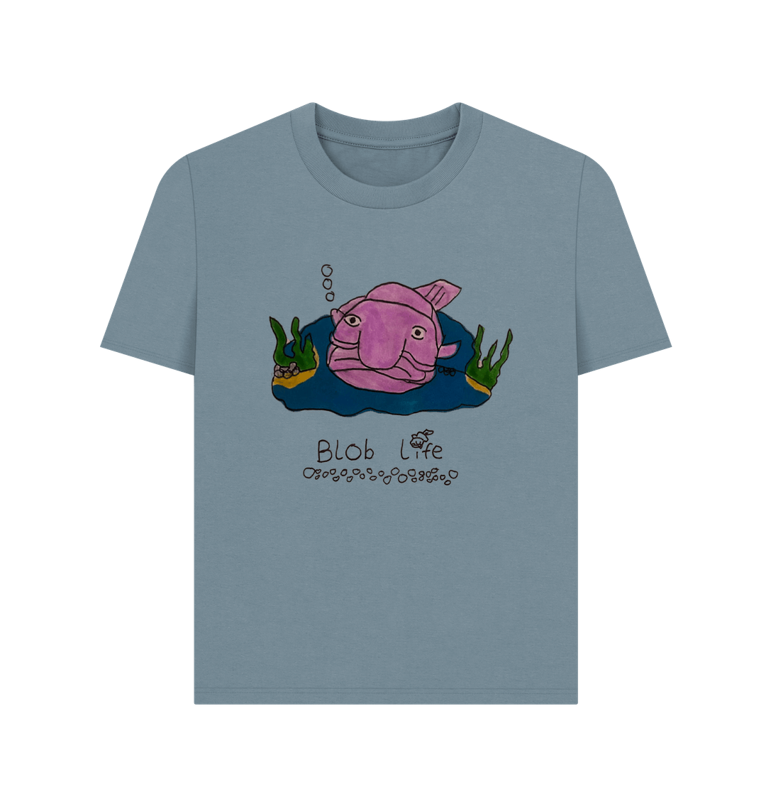 Stone Blue Printed T-shirt