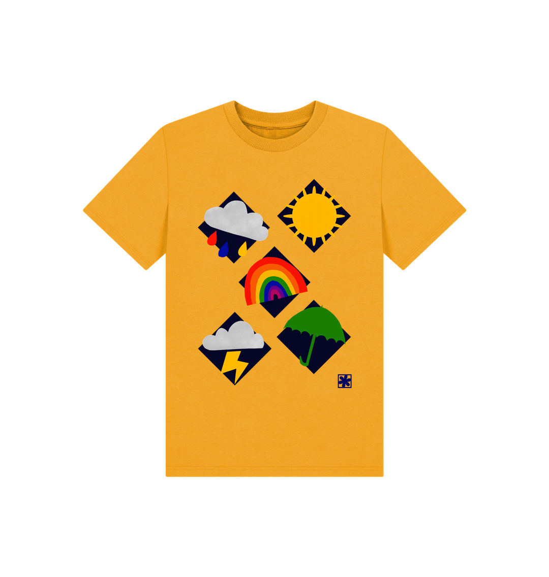 Mustard Printed Kids T-Shirt