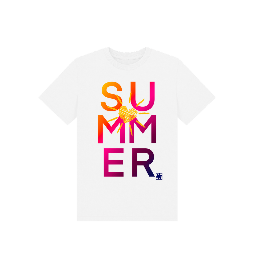 White Printed Kids T-Shirt