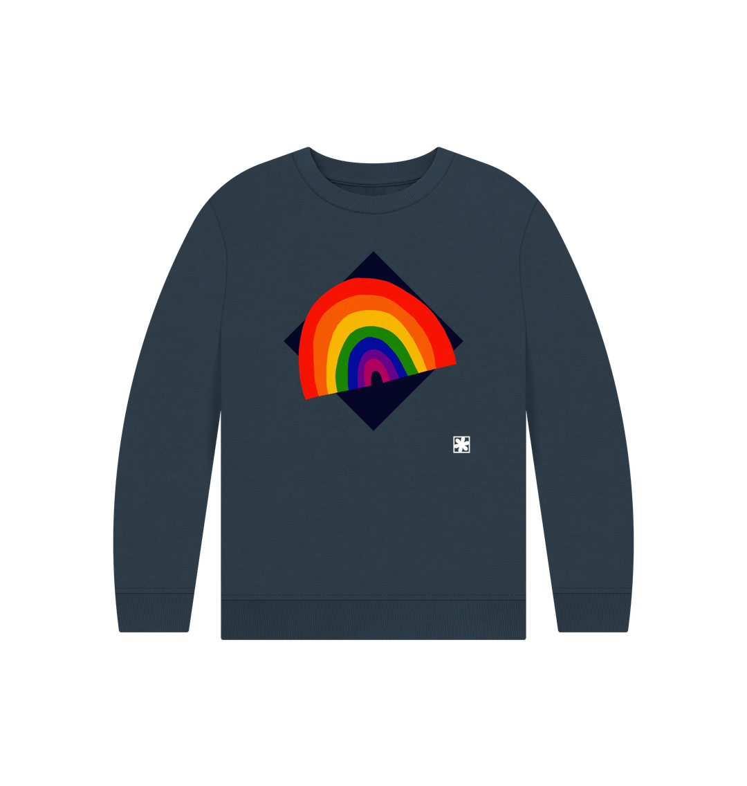 Navy Blue Printed Kids Jumper