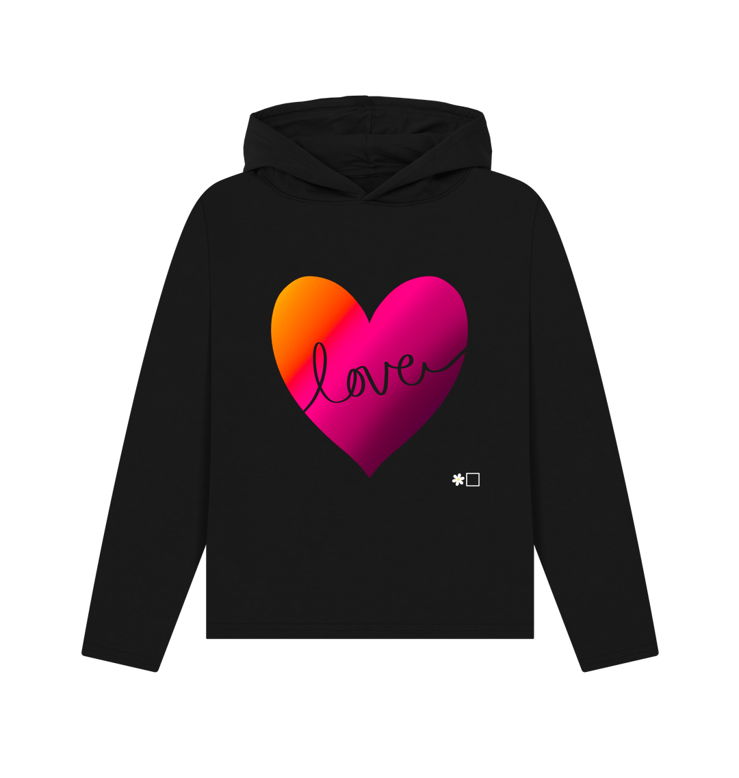 Black Printed Hoody