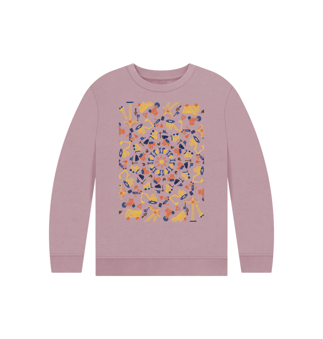 Mauve Children's Construction Jumper