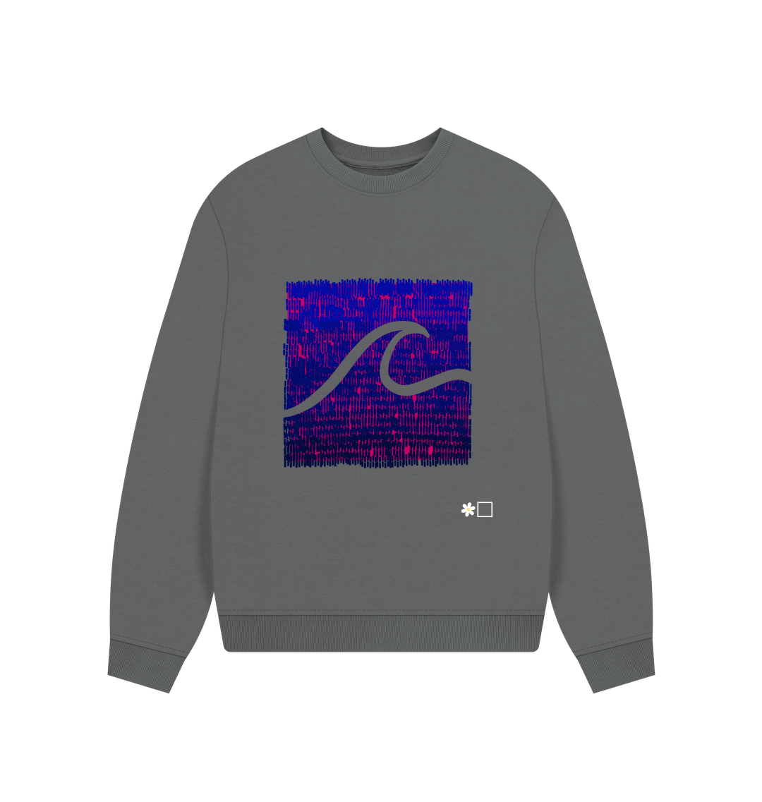 Slate Grey Printed Sweater