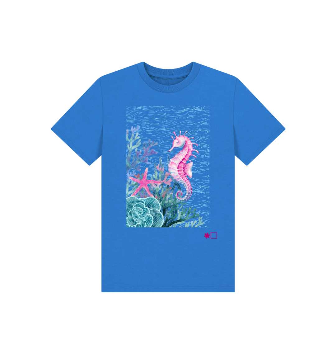 Bright Blue Printed Kids T-Shirt