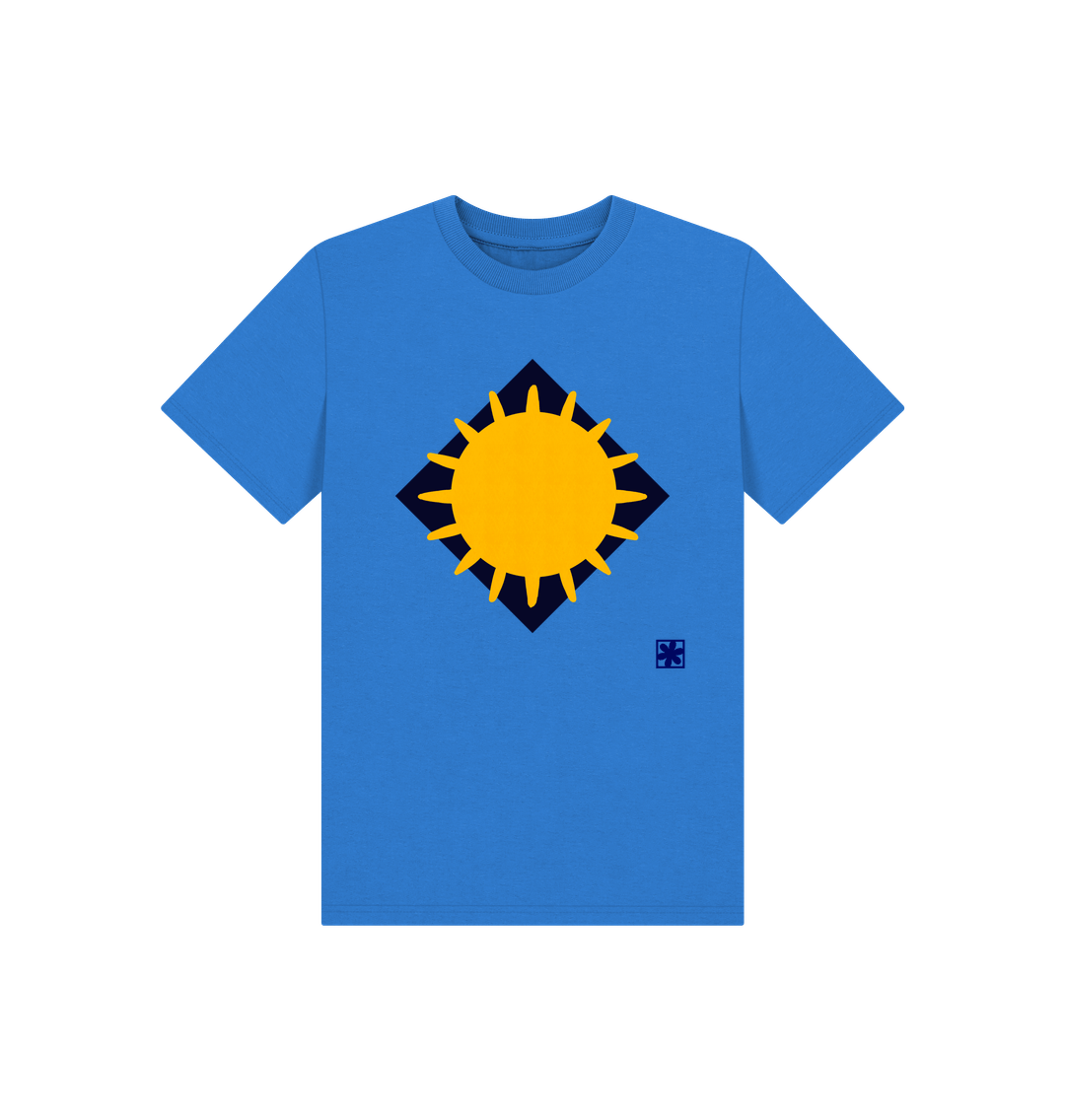 Bright Blue Printed Kids T-Shirt