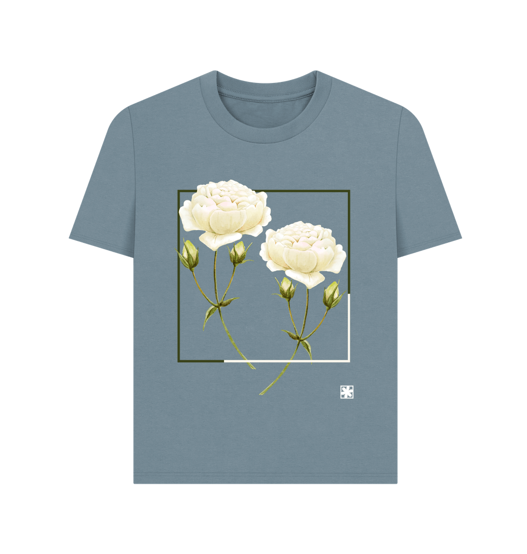 Stone Blue Printed T-shirt