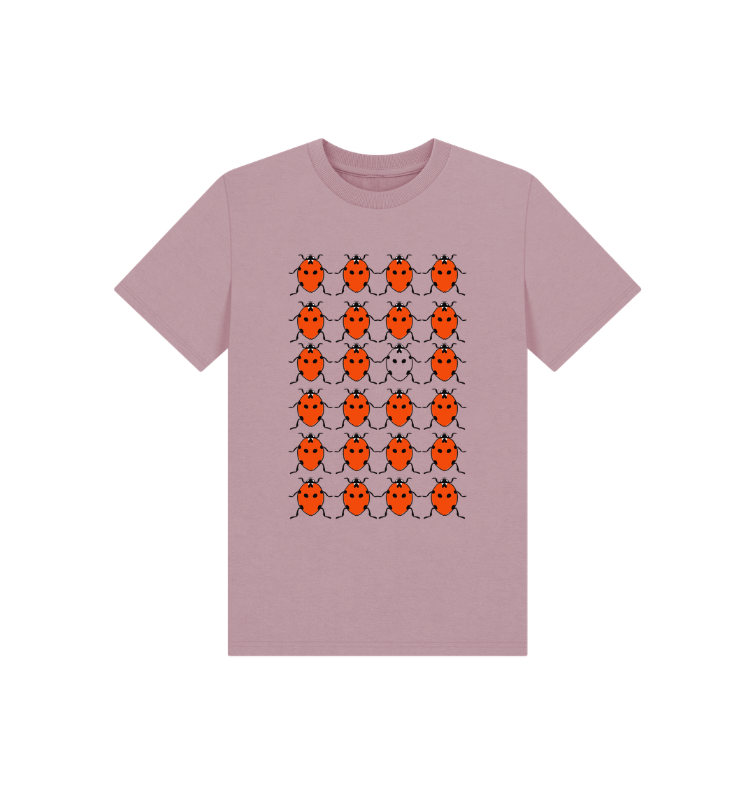 Mauve Children's Ladybird T-shirt
