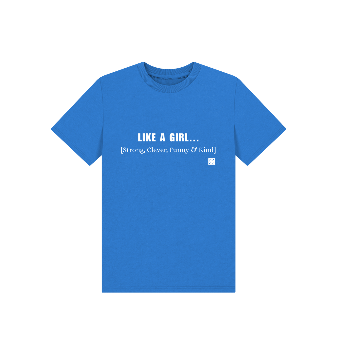 Bright Blue Printed Kids T-Shirt