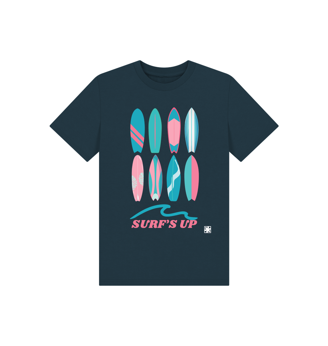 Denim Blue Printed Kids T-Shirt