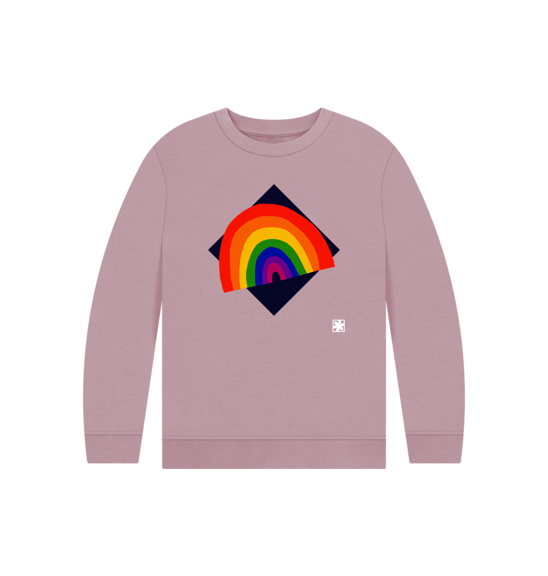 Mauve Printed Kids Jumper