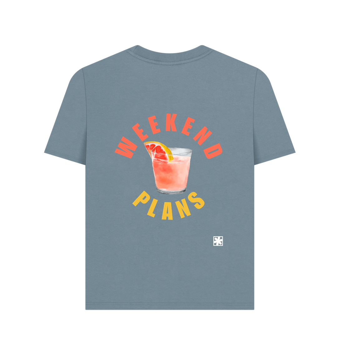 Stone Blue Printed T-shirt