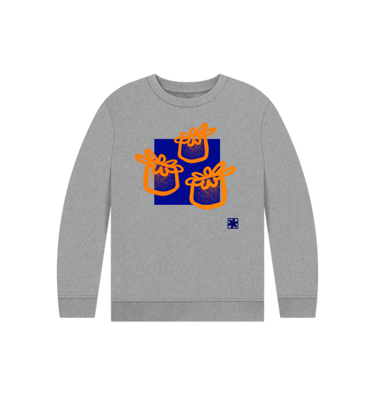 Athletic Grey Printed Kids Jumper