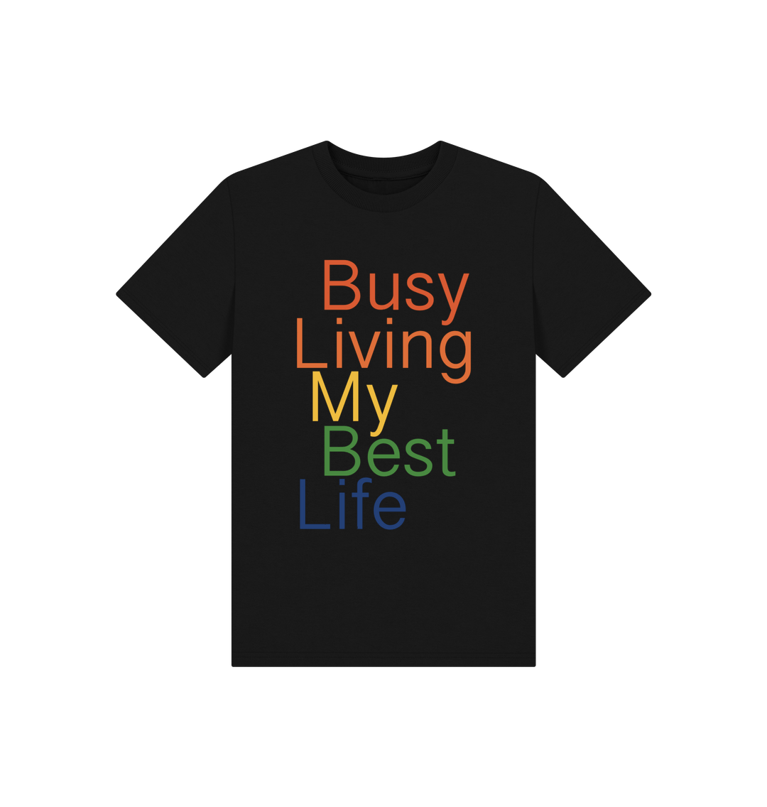 Black Children's Busy Living My Best Life T-shirt