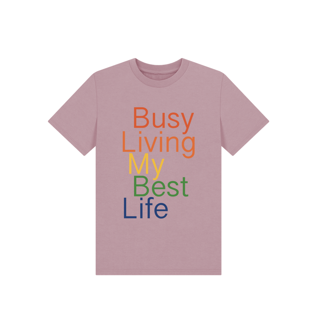 Mauve Children's Busy Living My Best Life T-shirt