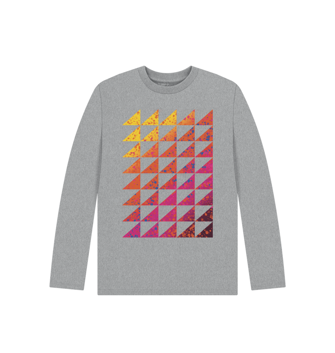 Athletic Grey Children's Geometric Triangles T-shirt