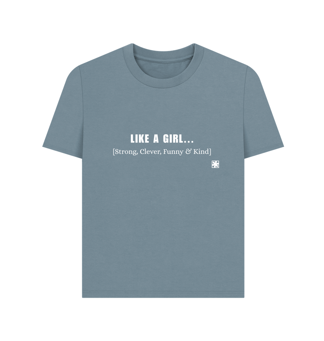 Stone Blue Printed T-shirt