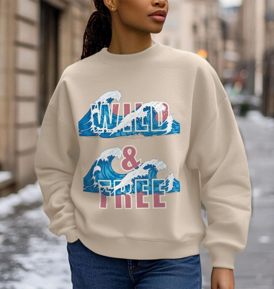Wild And Free Oversized Sweatshirt For Women