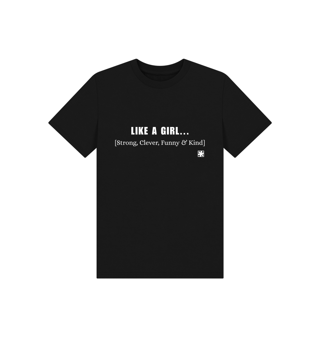 Black Printed Kids T-Shirt