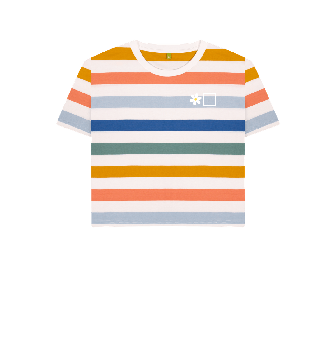 Multicolour Stripes Printed T-shirt